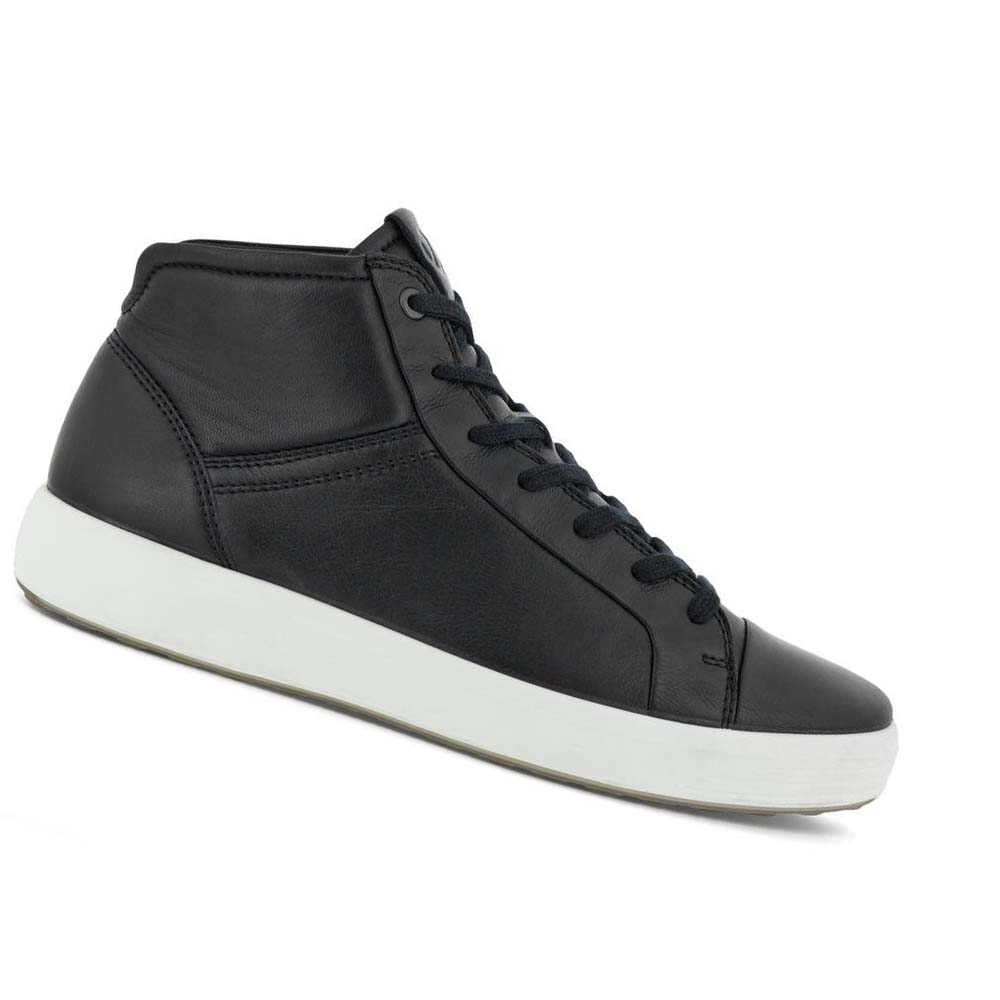 Ecco Soft 7 City Hi-top Joggesko Herre Svarte | NO 630UZG